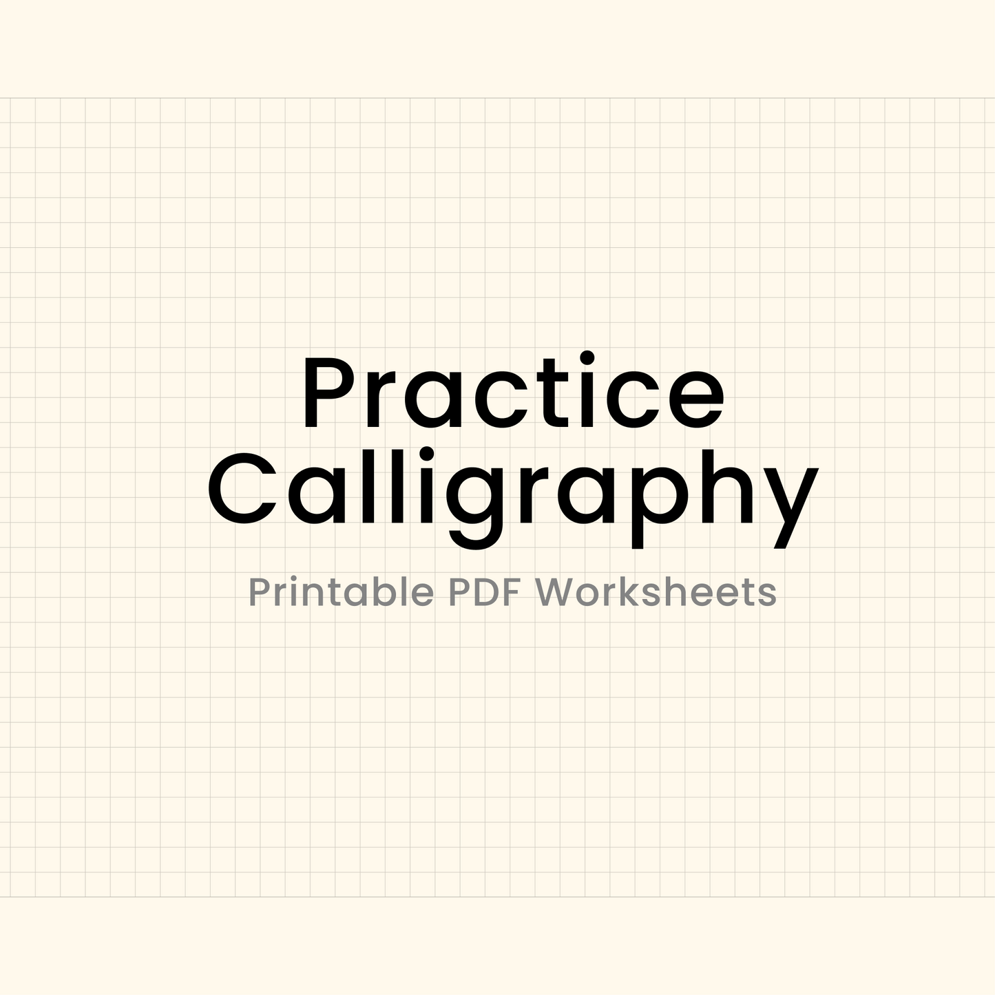 Calligraphy Worksheet Printable PDF - Cards Palace