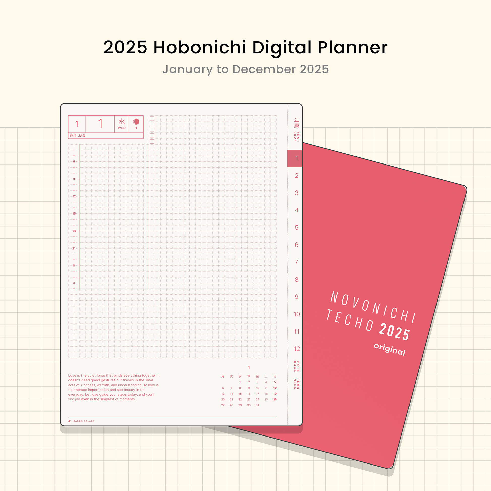 2025 Hobonichi Digital Planner - Cards Palace