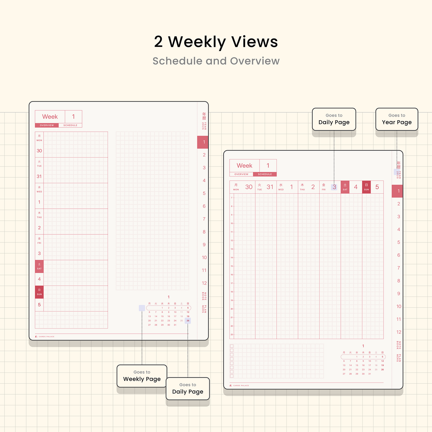 2025 Hobonichi Digital Planner - Cards Palace