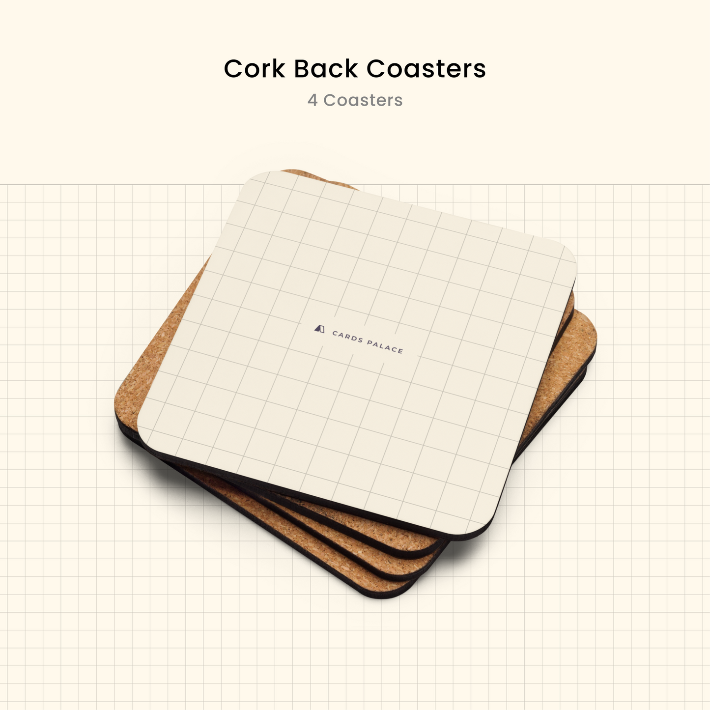 Cork-back coaster - Cards Palace