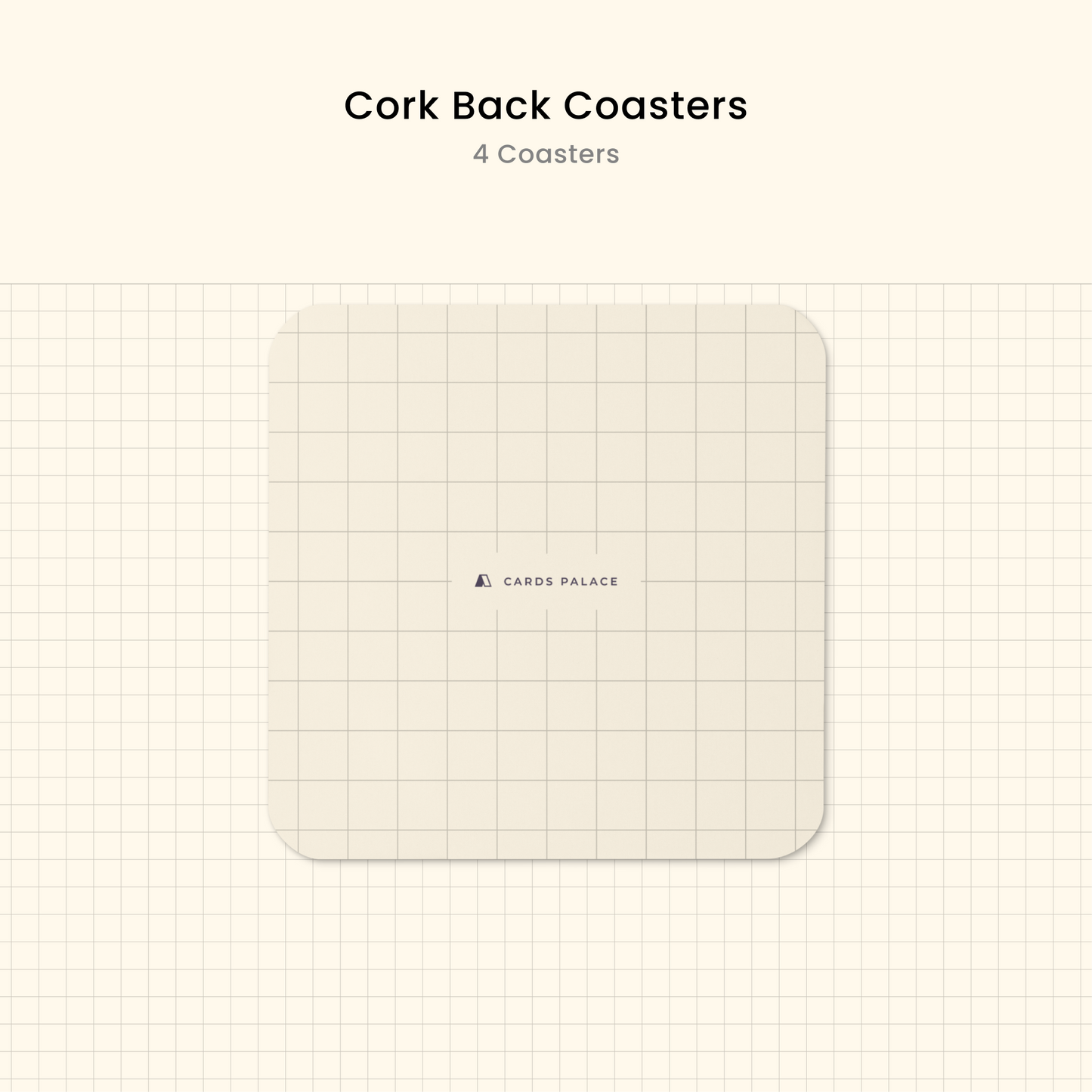 Cork-back coaster - Cards Palace