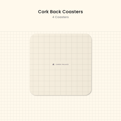 Cork-back coaster - Cards Palace