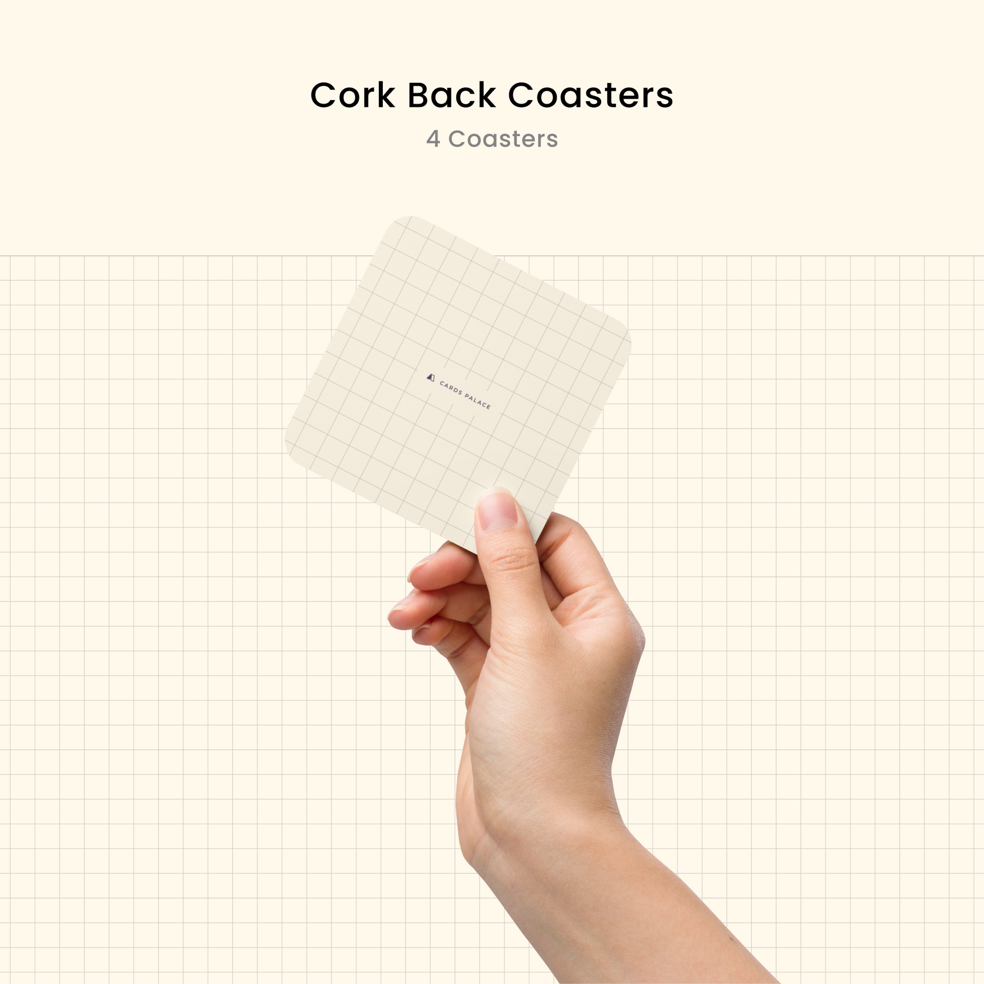 Cork-back coaster - Cards Palace