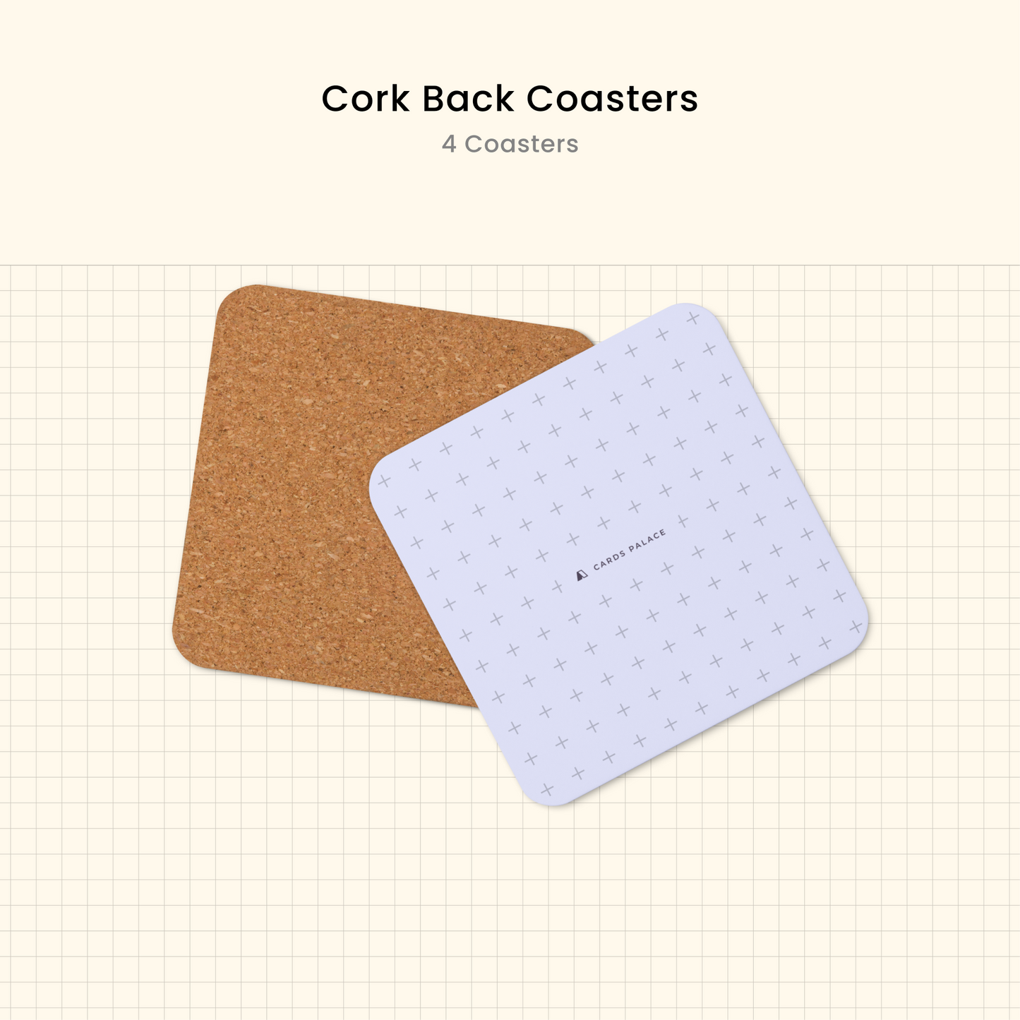 Cork-back coaster - Cards Palace