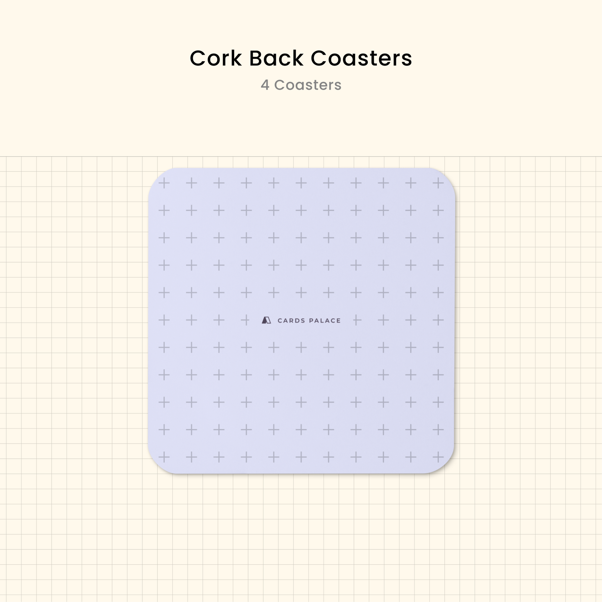 Cork-back coaster - Cards Palace