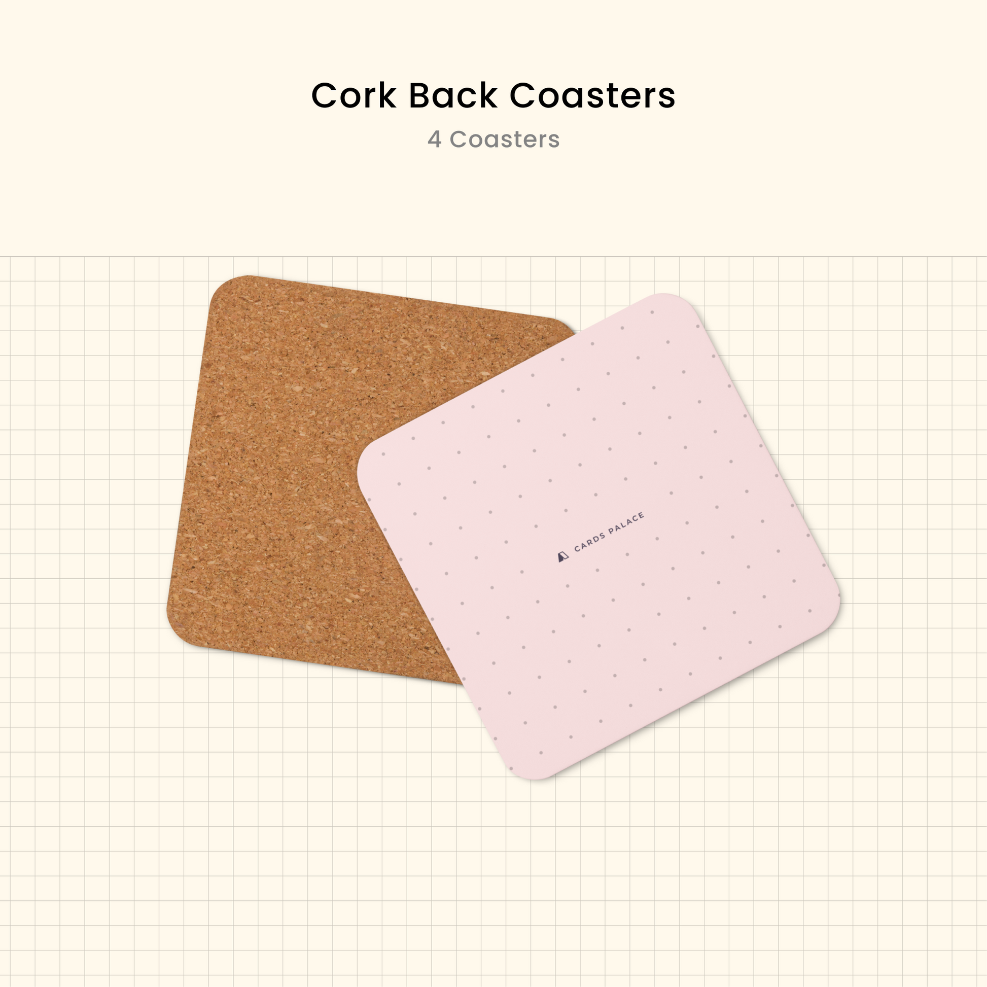 Cork-back coaster - Cards Palace