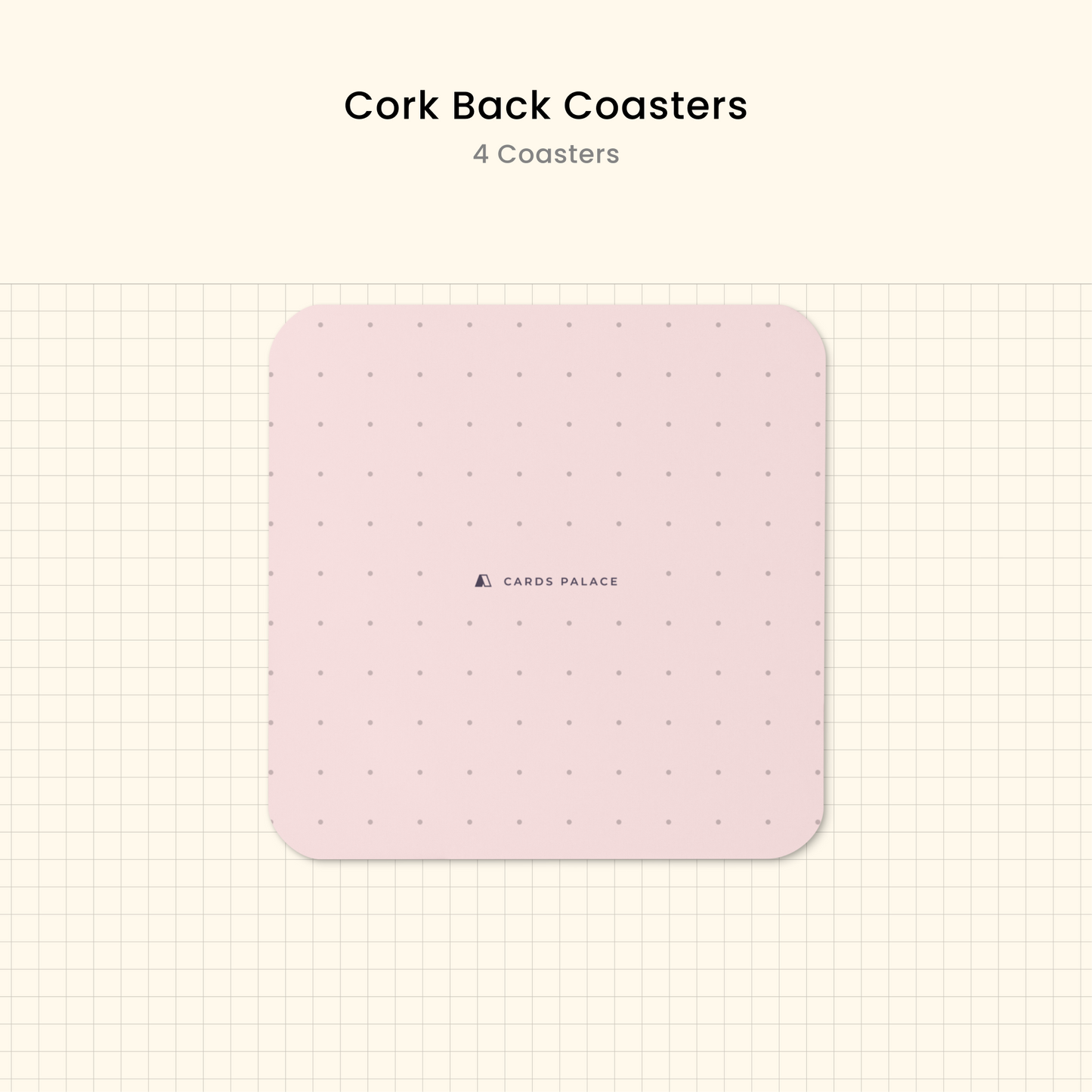 Cork-back coaster - Cards Palace