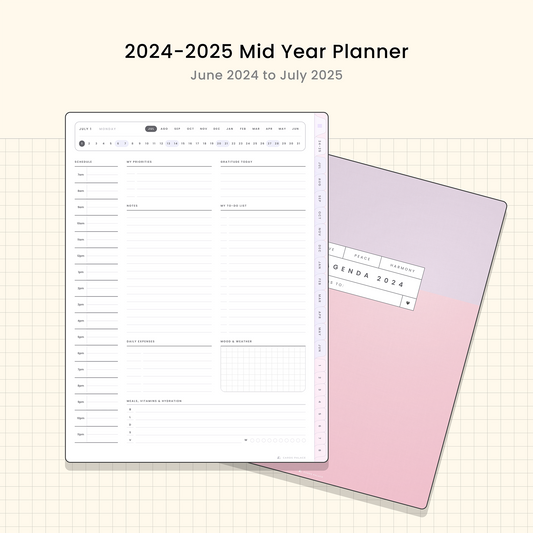 2024 Mid-Year Digital Planner - Cute Pastels - Cards Palace