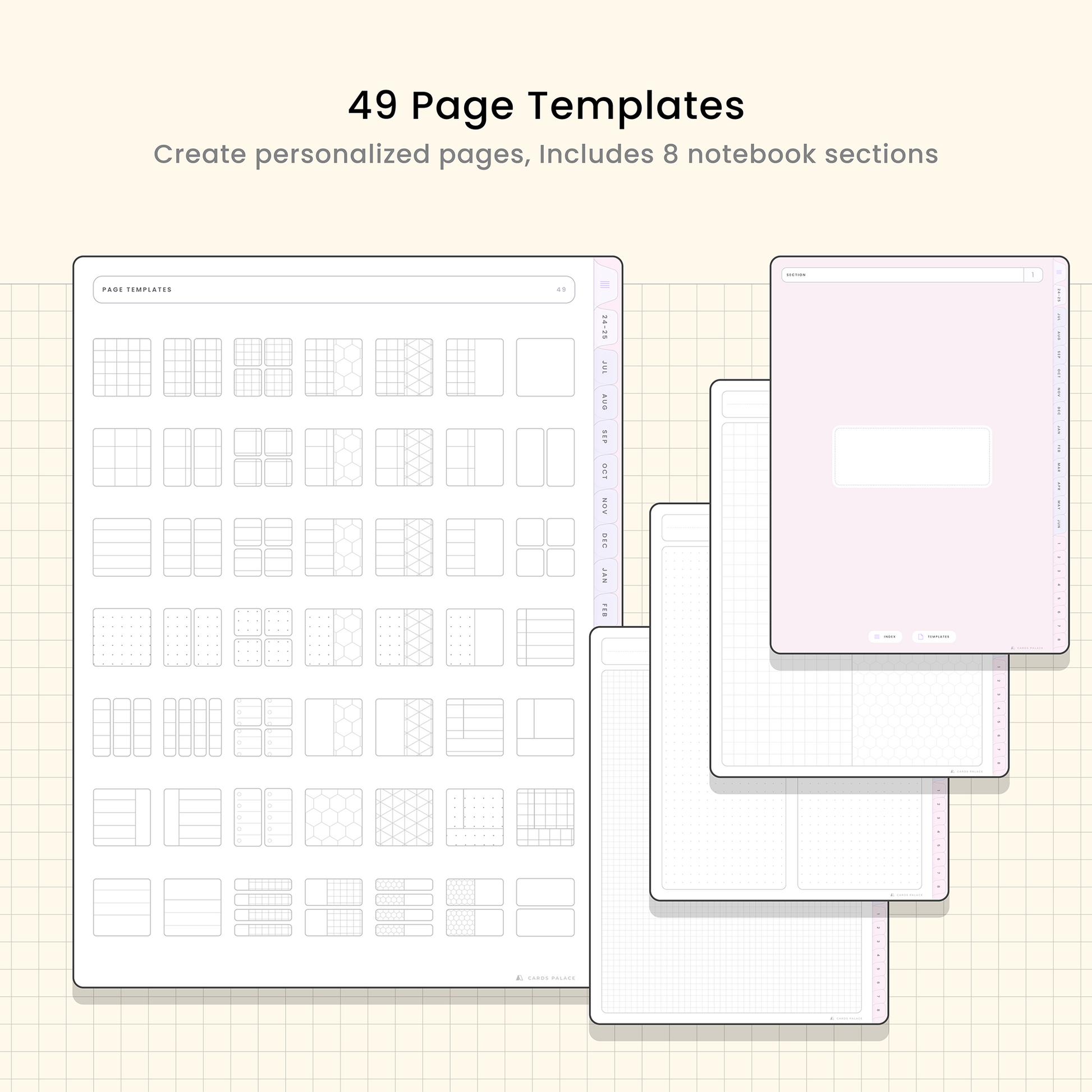 2024 Mid-Year Digital Planner - Cute Pastels - Cards Palace