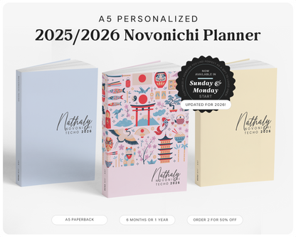 Novonichi A5 Personalized Planner 2026 - Cards Palace