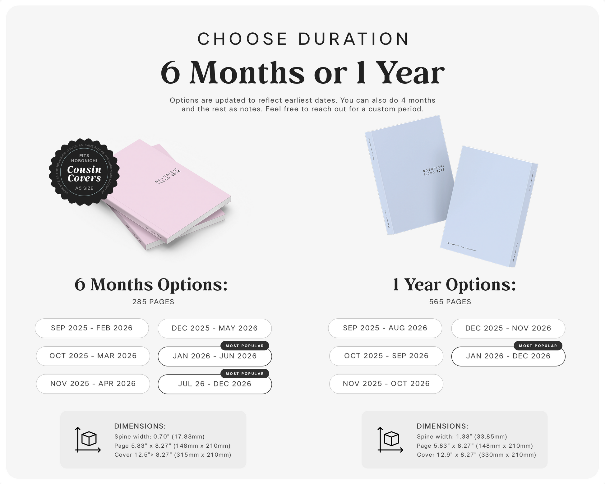 Novonichi A5 Personalized Planner 2026 - Cards Palace